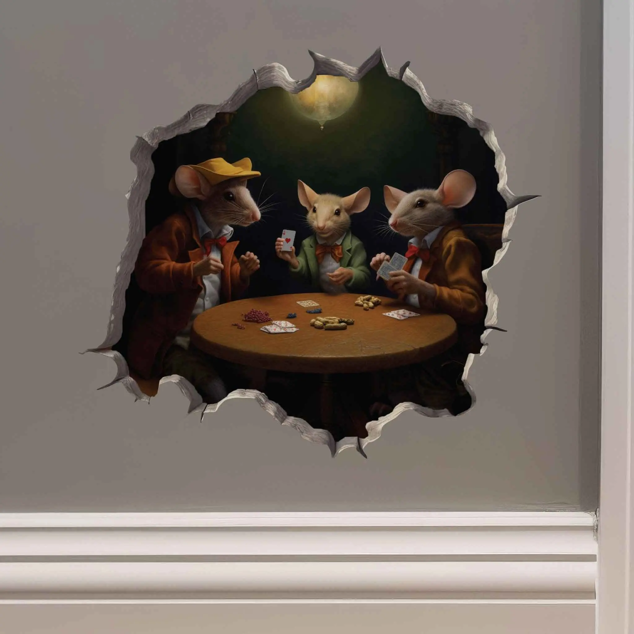 Poker Mouse Hole Decal