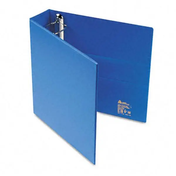 Avery Heavy-Duty Vinyl EZD Ring Reference Binder - Blue, 2'' Capacity, Back-Mounted Locking Rings, Exposed Rivets on Spine, 1-Touch Mechanism for Organizing Documents, Back-Mounted Rings