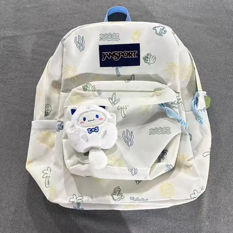 Classic Simple Large Capacity Backpack Unisex Casual Daypack Multiple Color Print Options Student School Bag Daily Travel Laptop Rucksack for Teen Men Women