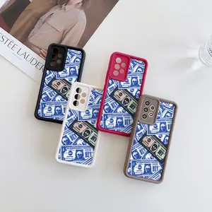 Skull Blue Money Pattern Shockproof Matte Phone Case, Suitable for Samsung S25/S24 Ultra/S23 FE/S22 5G/EDGE, A56 5G/A36/A26/A16 Series, Perfect Gift for Thanksgiving and Christmas for Family, Friends, Lovers, Boyfriend, Girlfriend