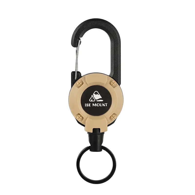 Heavy-Duty Tactical Retractable Keychain with Magnetic Lock, 60cm Stainless Steel Cable and Quick-Release Split Ring for Everyday Carry, 0.8Mm, Stainless Steel Chain