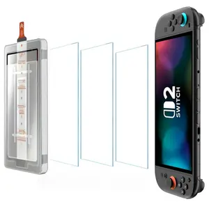 3Pcs For Nintendo Switch2 7.9inch 2025 Tempered Glass Screen Protector With Alignment Kit,9H Hardness, Bubble Free,Anti-Scratch No dust, Accessories