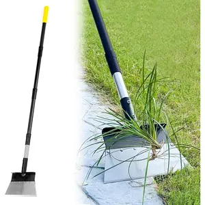 Garden Flat Shovel, Heavy Duty Multifunctional Cleaning Shovel with 60" Adjustable Long Handle, Metal Floor Scraper Tool for Weeding, Scraping, Ice & Snow Removal, Driveway, Sidewalk, Garden, Outdoor
