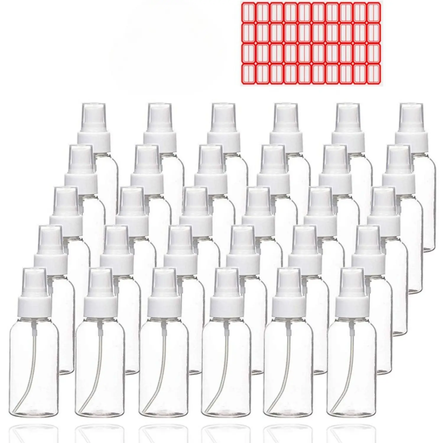 30Pack Spray Bottles 30ml 1oz Clear Empty Fine Mist Plastic Mini Travel Bottle Set, Small Refillable Liquid Containers - Home Improvement.