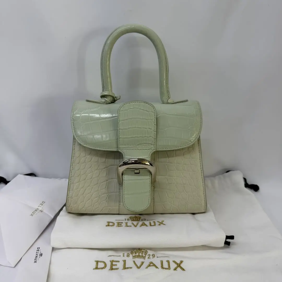 Pre-owned delvaux Mini Brillant Genuine Leather Top Handle Crossbody Bag