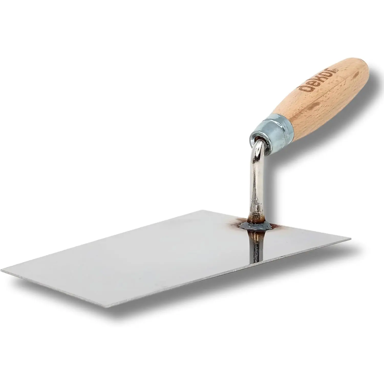 7-in German Stainless Steel Brick Trowel - Rust-Free Masonry Tool, Concrete Tool for Commercial & DIY Use - European-Made with Wooden Handle, Concrete Tools, 7 Inches