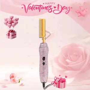 Diamond Hot Comb 450°F Adjustable Heat for Safe Styling Fast Heating Anti Scald Design Gentle on Natural Hair and Wigs for Seamless Smooth Styles,valentine's day gifts for her/him