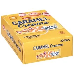 Goetze's Caramel Cream 20 ct. - Sweet, Soft and Chewy Taffy with Creamy Caramel Center - 20 Count Pack Snack Milk