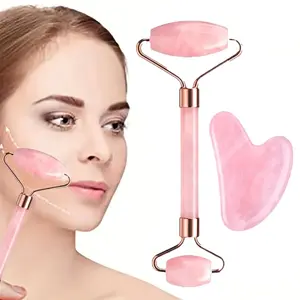 Natural Jade Scraper Tool Set for Face and Body, Facial Massage Beauty Gift for Men Women, Unisex Skincare Manual Operation