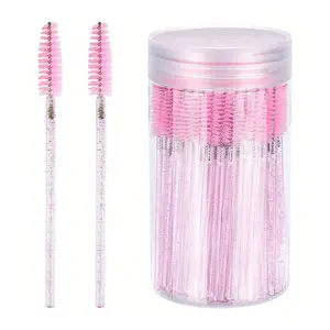Disposable Eyelash Brush with Storage Container, Bendable Eyebrow Spoolies, Lash Brush for Lash Extensions, Eyebrow Spoolie, Castor Oil Brushes, Makeup, Makeup Brushes Kits