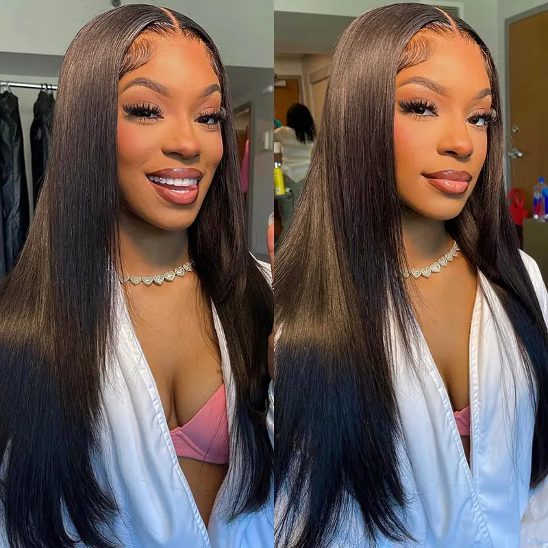 ISEE Wear Go Straight 6*4 Pre-Bleached Knots & Pre-Plucked Hairline & Pre-Cut HD Lace  Glueless Human Hair Closure Wig Vacation Hair #SummerWins #DealsForYouDays