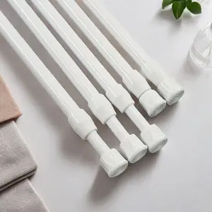 2pcs Adjustable Spring Curtain Rods, No-Drill Bathroom & Window Dividers, Easy Installation, Suitable for RV, Living Room, Bedroom, Telescopic Curtain Rod