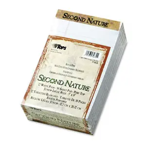 212 MAIN Second Nature Recycled Notepads, Legal/Margin Rule, 5x8 in White, 50-Sheet per Pad, 12-Pad Dozen, Notepads for Work