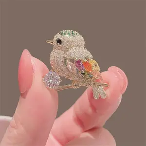 LUXJELWEL - Lovely Birds Butterfly Bee Brooch For Women Pearl Rhinestone Trendy Animal Jewelry Coat Dress Lapel Pins Wedding Party Gifts