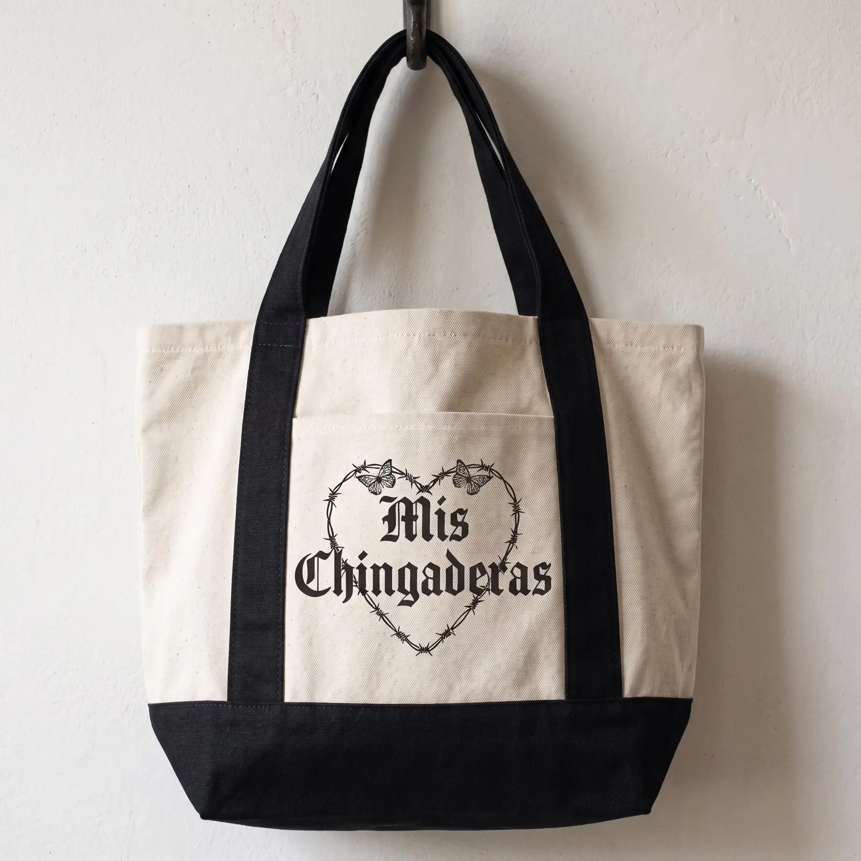 Mis Chingaderas Tote Bag – Funny Latino Mexican Everyday Canvas Cotton Bag Bolsa Chistosa Reusable Tote