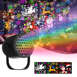 LED Christmas Projection Lamp 5V/1A with 16 Patterns USB Powered for Home & Car Use Dynamic Stage Projector for Holiday Party Atmosphere summerwins