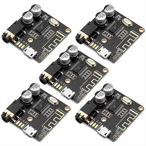 5pcs Bluetooth Audio Receiver Board BT 5.0 Stereo Audio Amplifier 3.7-5V DIY Car Speaker Amplifier