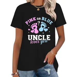 100% Cotton Gender reveal uncle T-Shirt