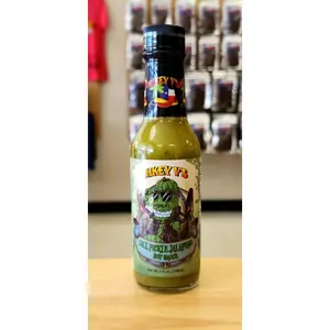 Dill Pickle Jalapeño Hot Sauce - Tangy and Briny Flavor with Spicy Kick - Ideal for Spicing Up Burgers, Sandwiches, Tacos & More - Dip