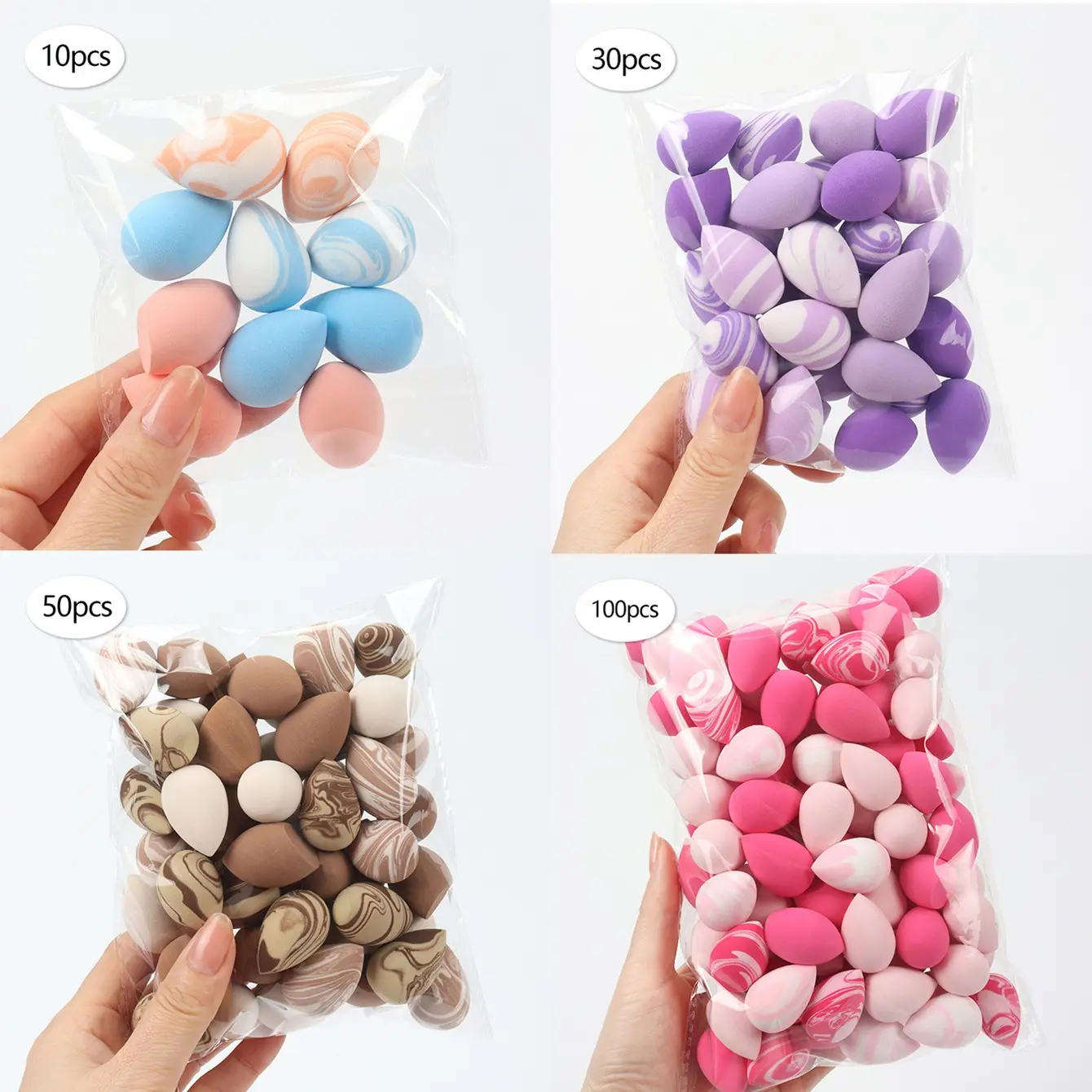 Double-Sided Mini Makeup Sponge, Bb Cream Foundation Concealer, Water-Activated Non-Latex Dual-Use, Suitable for All Skin Types, Blending Beauty Sponge, Makeup Tools, Non Latex Sponges