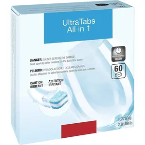 11295860 UltraTabs HyClean Dishwasher Tablets, Phosphate-Free, Pack of 60 Tablets