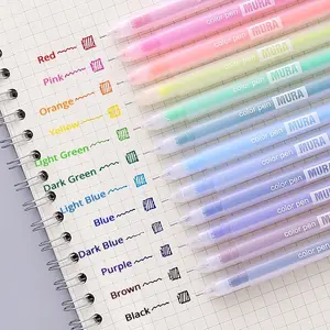 0.5mm Gel Pen Set, 9/12pcs Colorful Gel Pen, Writing Pen for Journal, Cute Japanese Stationery, School Supplies