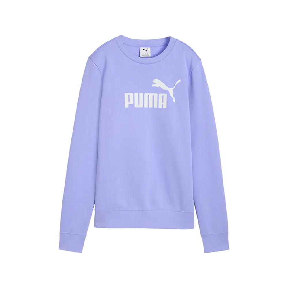 PUMA Womens Essentials No. 1 Logo Crew Neck Sweatshirt Casual - Purple
