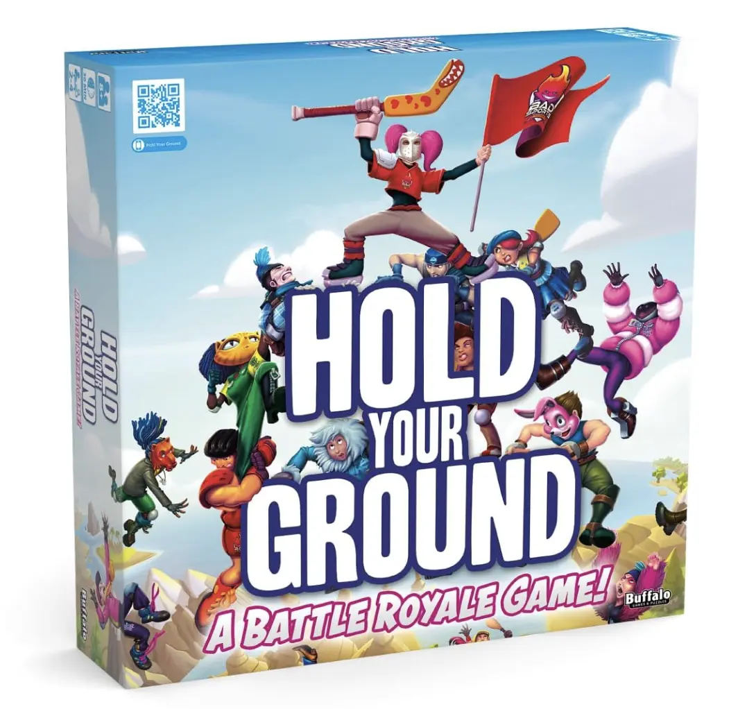 Buffalo Games Hold Your Ground - Fun, Frantic, Fast Deck-Building Action Item, Includes 1 Gameboard with 25 Tiles for Video Games Enthusiasts, Teens
