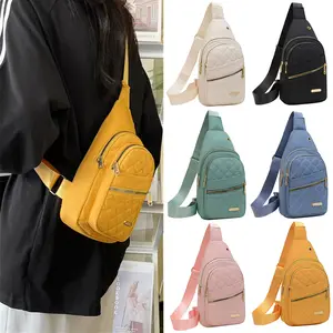 Oxford Cloth Multi-Layer Women's Single Shoulder Bag Sling Backpack Outdoor Leisure Crossbody & Chest Bag 6 Colors Tela Oxford for Versatile Use Adventure