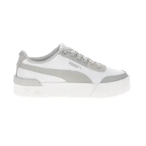 PUMA Womens Carina Lift Lace Up Sneakers Shoes Casual - White