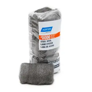 Norton 0000 Steel Wool Extra Fine Pads for Removing Surface Coatings from Wood Wax Furniture Polish 12 Pads per Polybag