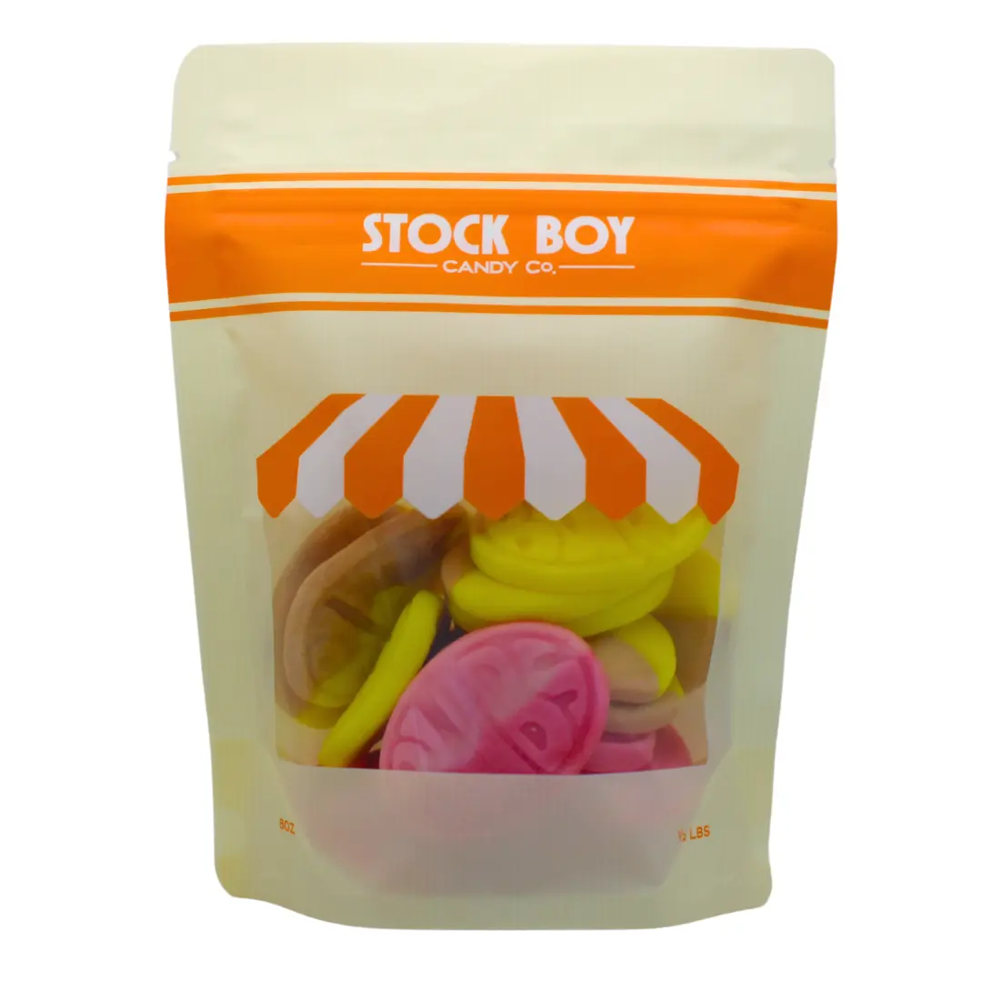 Bubs Swedish Candy - Sweet Bubs Mix - 1/2 Pound - Strawberry Pomegranate Ovals /Snack Soft Chewy Bonbon Candies Bonbon Candies Banana Bite swedish  candy candy  jar