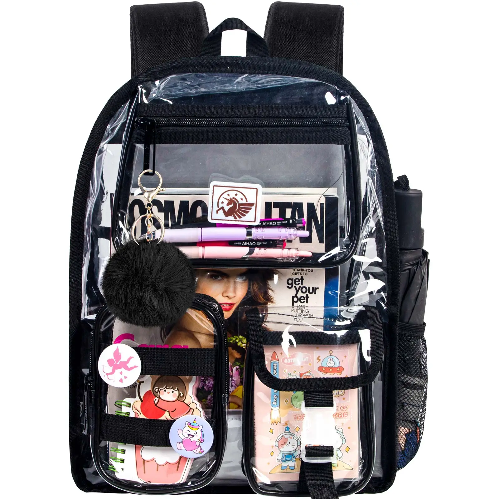 Clear Backpack, Heavy Duty Transparent Bookbag for Women and Men