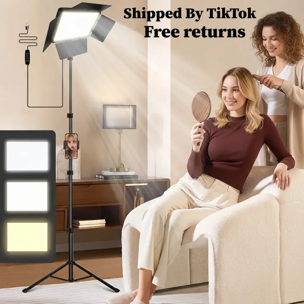10" USB LED Ring Light with 360° Rotatable Phone Tripod Stand, 5.25ft Freestanding Travel Tripod, Soft Fill Studio LED Lights, 3 Color Modes, Webcam Compatible Content Creator Kit for Live Streaming, Dance Video Shooting