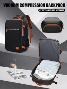 Vacuum Travel Compression Backpack Set, Large Capacity Lightweight Multi-Pocket Design, Handheld & Shoulder Strap, Ideal for Airplane, Business, Vacation