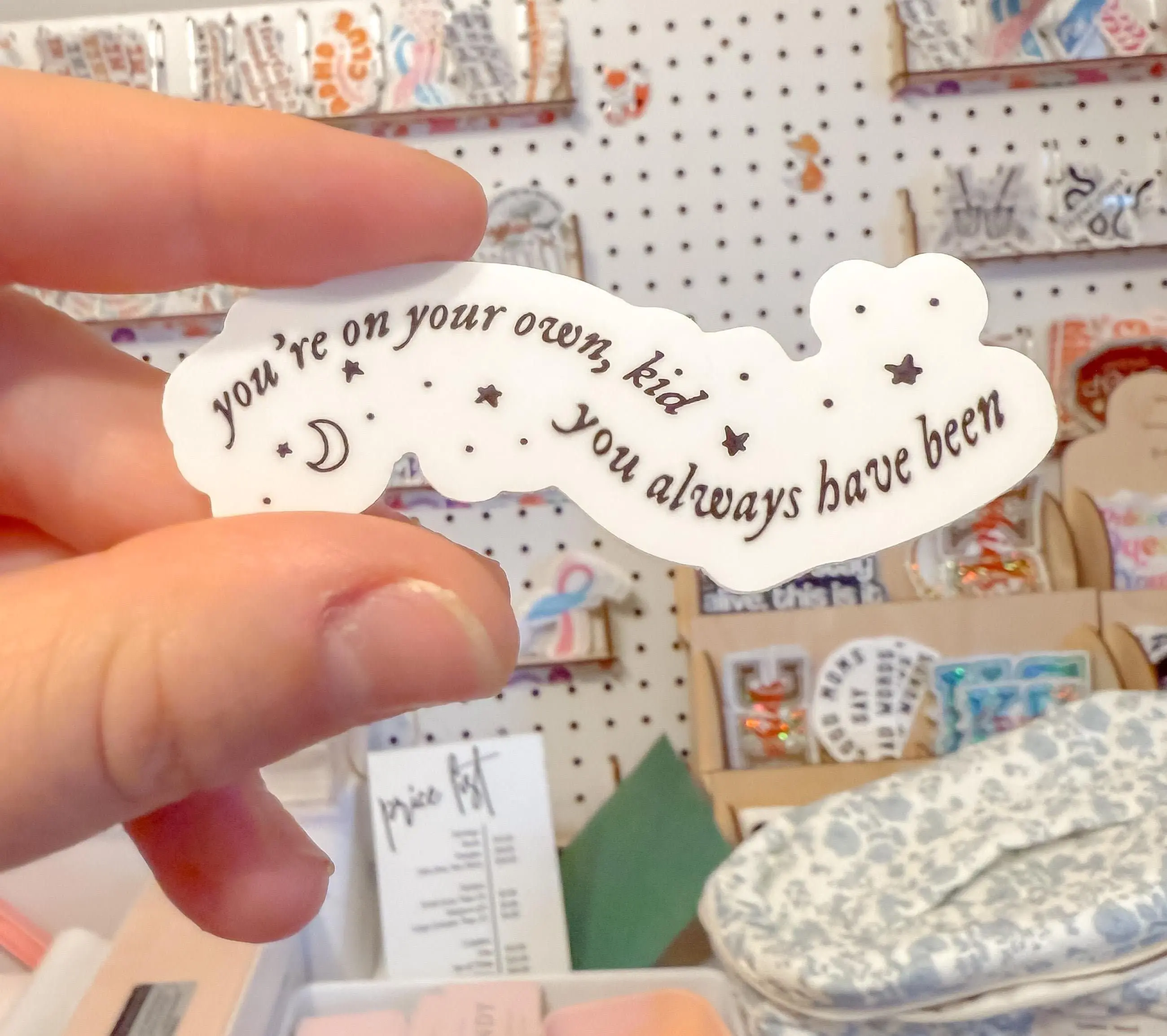 YOYOK Lyric Tay Pop Star Weatherproof Sticker  Post Partum New Mom Depression Anxiety