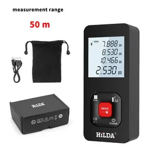 Hilda Laser Measurement Instrument, Laser Range Finder, Range 50 Meters/164.04 Feet, Pythagorean Mode for Distance Area Volume Calculation