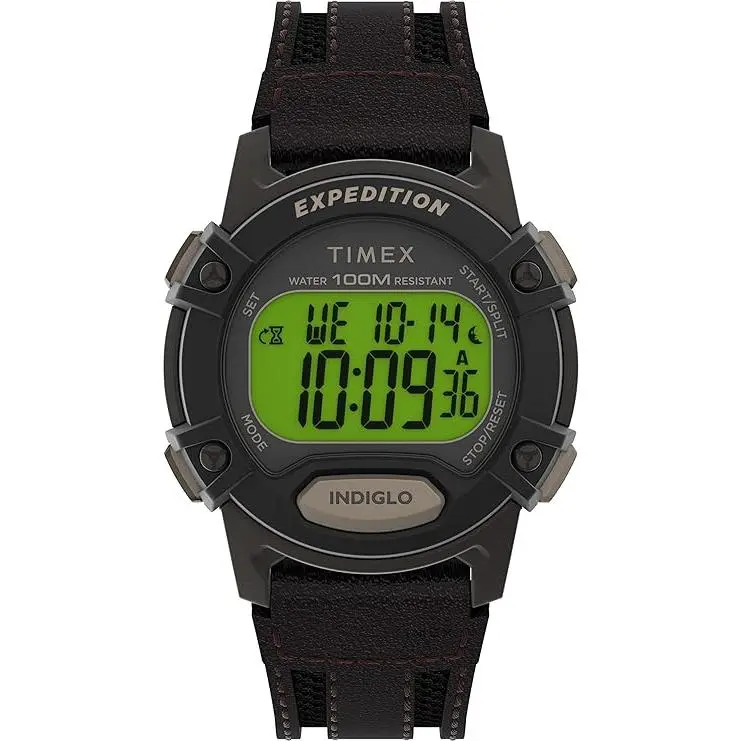 Timex Expedition Digital 41mm Leather Mens Watch TW4B24500