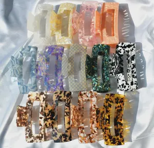 Jumbo Bar Claw Clip, Acetate Hair Claw, XXL Hair Claw, Giant Hair Claw, Thick Hair Claw Clip, Rectangle Hair Claw