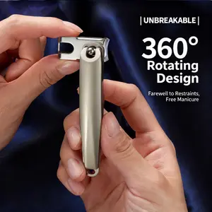 No-Mess Nail Clipper, 360 degrees Swivel Head for All Angles