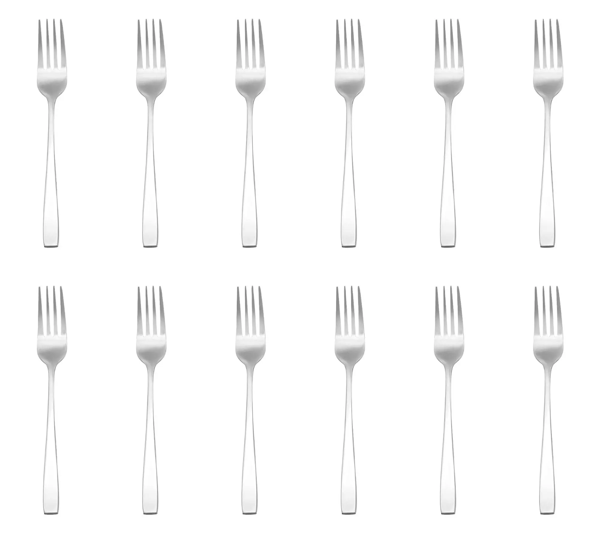 Godinger Set of 12 Chisel Matte 18/0 SS Salad Forks