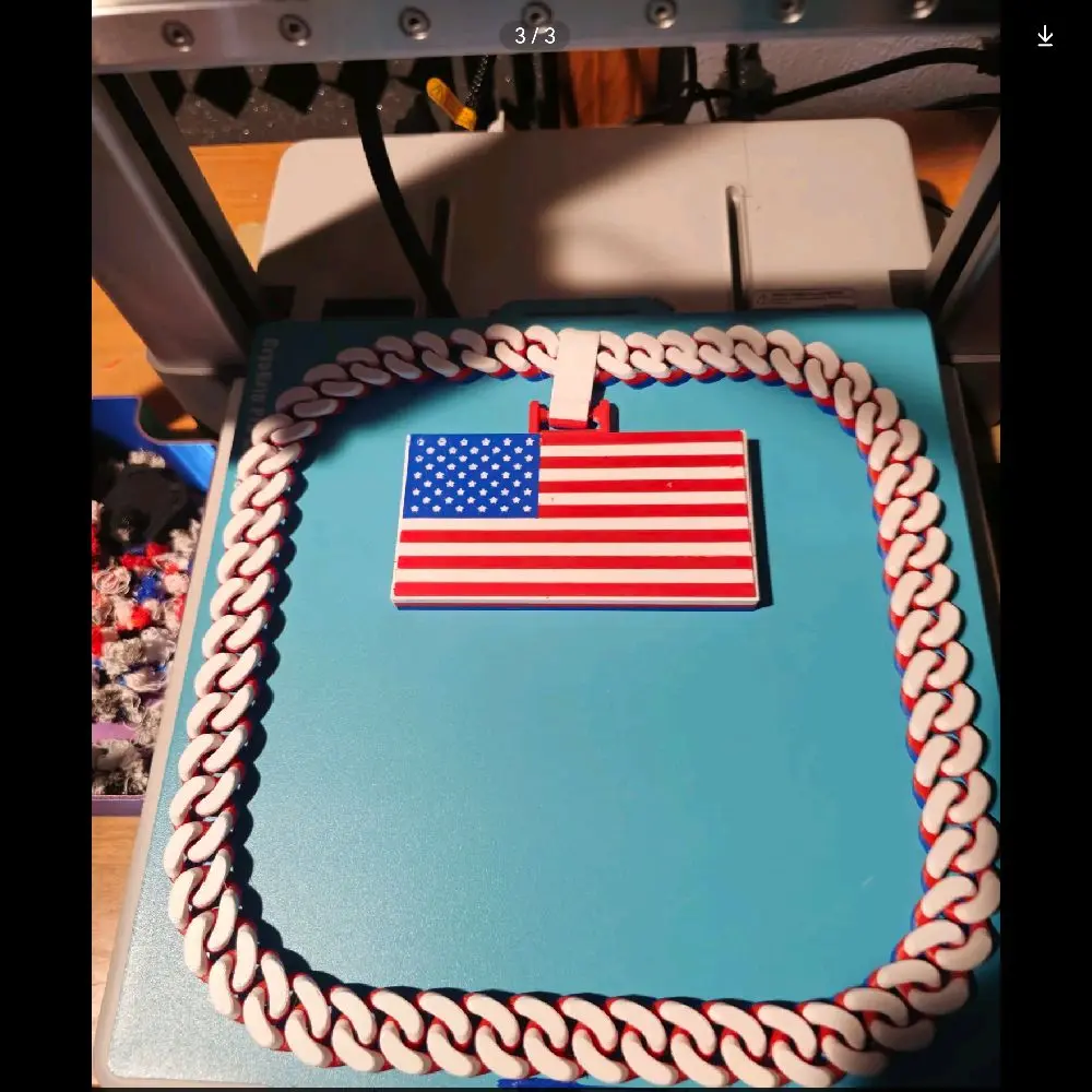 Custom 3D Printed "Turnover" Fan Chain - Oversized Cuban Link Necklace - Lightweight Game Day Spirit Gear - Multi-Color Personalized Pendant