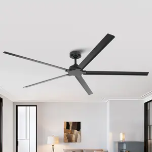 Parrot Uncle 72 Inch 84 Inch Winni IPX4 Outdoor Downrod Mount Ceiling Fan With Remote Control Industrial Aluminum Build Energy Efficient DC Motor