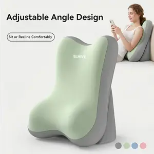 Reading Bed Rest Pillow with Adjustable Memory Foam, Extra Large Back Support Pillow, Ergonomic Wedge Pillow for Back & Neck, Perfect for Sitting Up in Bed, Watching TV, Leg Elevation, Detachable Headrest, Washable Cover
