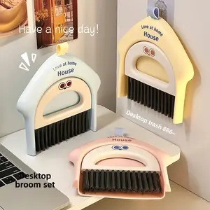 Desktop Mini Broom and Dustpan Set for Students Dormitory Desk Keyboard Computer Cleaning Small Broom