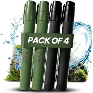 Portable Water Filter Straw , Essential Camping & Hiking Gear, Water Purification Straw for Travel, Biking and  Preparedness