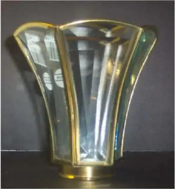 Beveled Glass Scalloped Pendant Lamp Shade | 2-1/4" Fitter | 5-1/2" | SKU 81196
