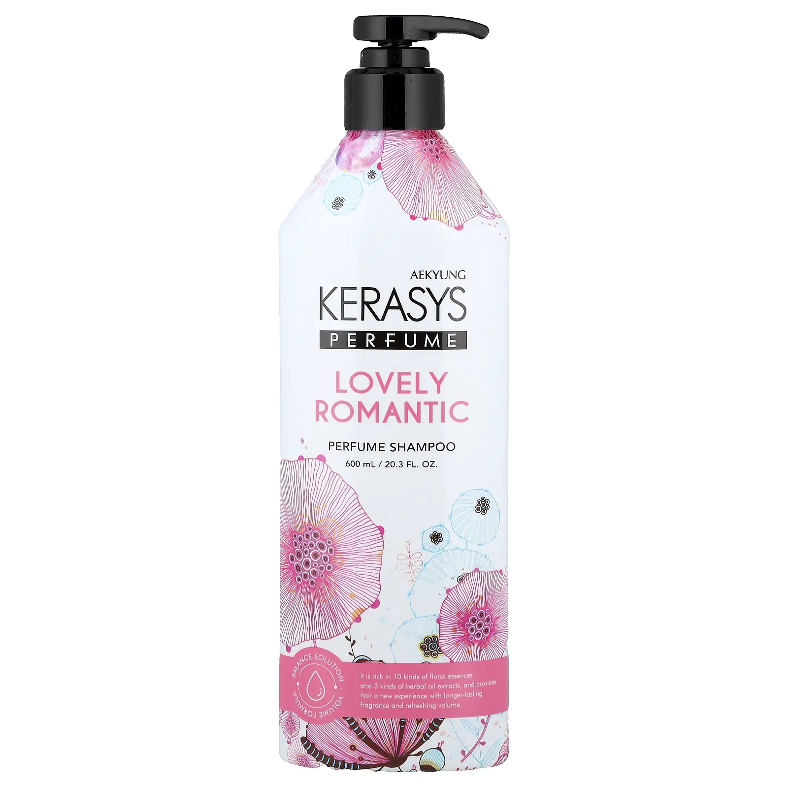 Kerasys Lovely Romantic Perfume Shampoo, 20.3 fl oz (600 ml)