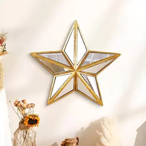 Vintage Star Shaped Wall Decor, Decorative Art, 3D Resin Material Wall Hanging Ornament, Wall Decor for Home Living Room Bedroom, Home Decor, Room Decor, Hangable