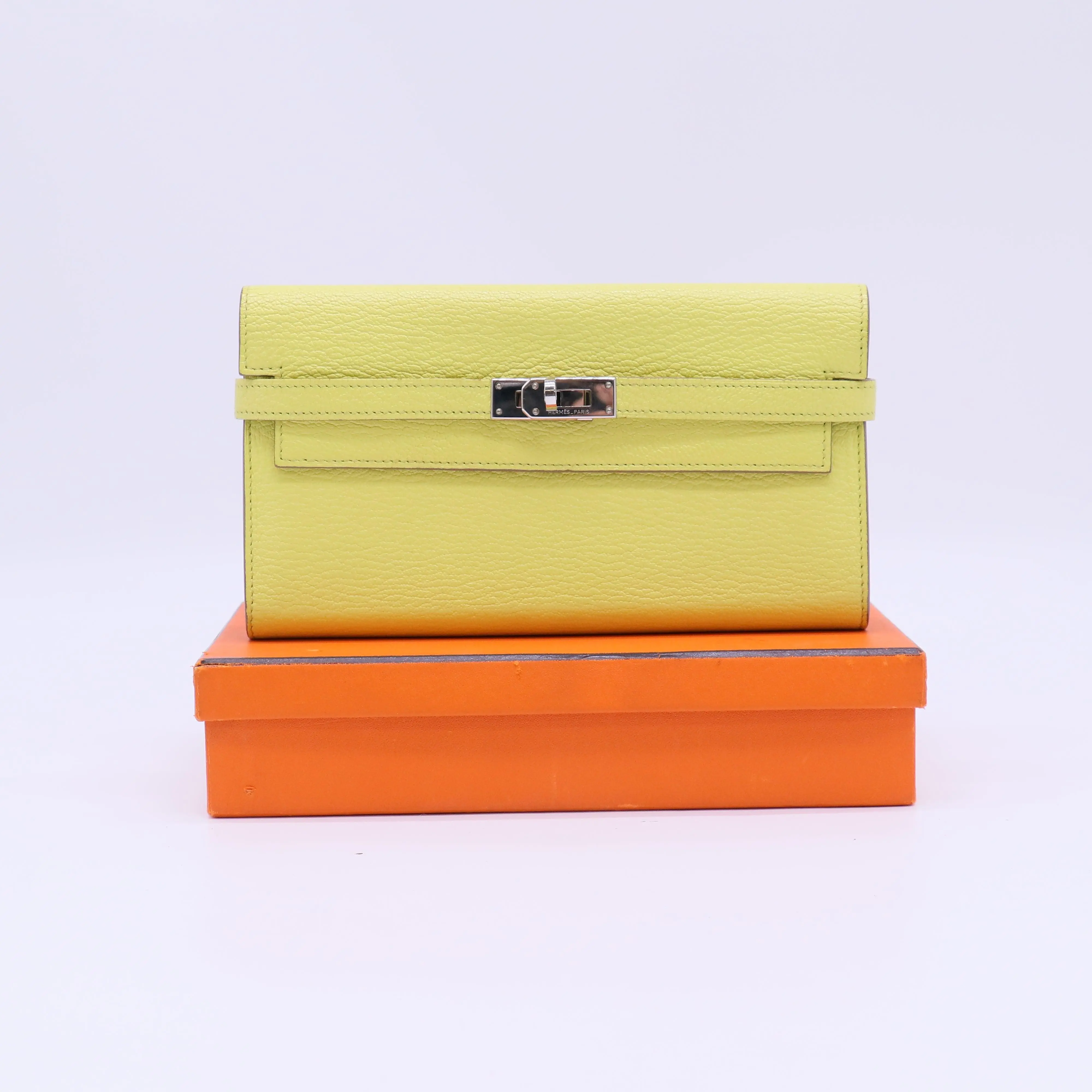 Pre-owned HERMÈS Leather Small Leather Goods Kelly Classic Wallet W22330